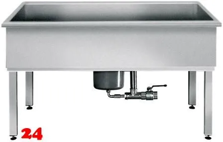 KWC PROFESSIONAL Sirius Werkraumbecken SIRX755 Reinigungsbecken / Schlammfangbecken Edelstahl (1500x600mm)