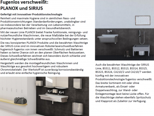 KWC PROFESSIONAL Sirius Werkraumbecken SIRX755 Reinigungsbecken / Schlammfangbecken Edelstahl (1500x600mm)