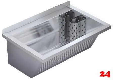 KWC PROFESSIONAL Sirius Universalwaschtrog CA210/2N fugenlos verschweiter Waschtrog fr Wandmontage Ablauf rechts