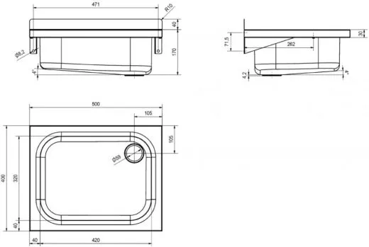 KWC PROFESSIONAL Sirius Wandausgussbecken BS303 Ausgussbecken fr Wandmontage ohne Klapprost