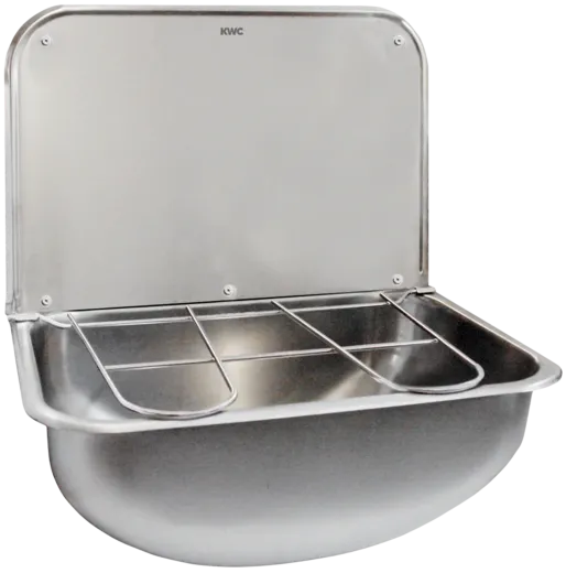 KWC PROFESSIONAL Sirius Wandausgussbecken WB440COP Ausgussbecken fr Wandmontage mit Klapprost und Spritzwand