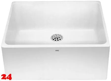 KWC PROFESSIONAL Ausgussbecken SIRW810 aus kunstharzgebundenem Mineralwerkstoff mit Siebablaufventil