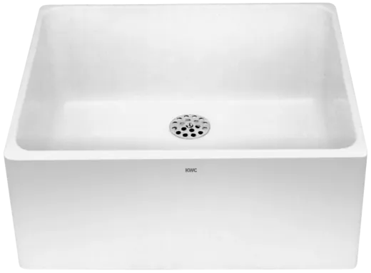 KWC PROFESSIONAL Ausgussbecken SIRW810 aus kunstharzgebundenem Mineralwerkstoff mit Siebablaufventil