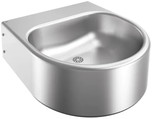 KWC PROFESSIONAL Anima Einzelwaschtisch ANMX460 fr Wandmontage fugenlos eingeschweites Becken ohne Hahnlochbohrung