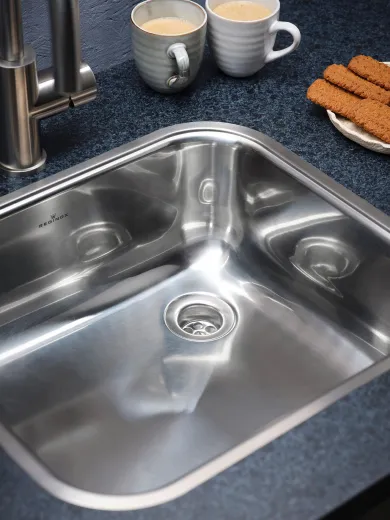 REGINOX Clean & Care L18 4035 (L) VP-CC Einbausp�le Edelstahl mit Flachrand 3 in 1 ohne �berlauf medizinischer Bereich