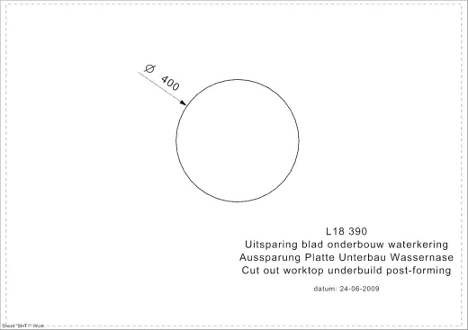REGINOX Clean & Care L18 390 VP-CC Einbausp�le Edelstahl mit Flachrand 3 in 1 Rundbecken ohne �berlauf medizinischer Bereich