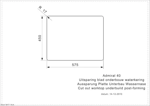 REGINOX Clean & Care Admiral 40 FL-CC Einbausp�le Edelstahl mit Flachrand ohne �berlauf medizinischer Bereich