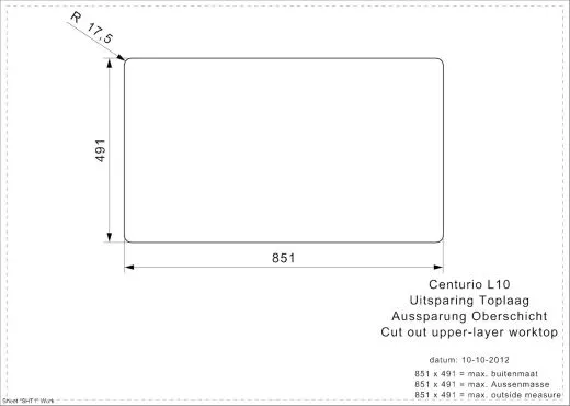 ✅ REGINOX Clean & Care Centurio 10 (L) KG-CC Einbausple Edelstahl mit Flachrand ohne berlauf medizinischer Bereich