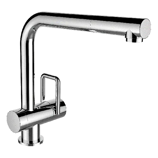 LAUFEN ARWA Kchenarmatur Twin HF989673100001 Chrom Einhebelmischer / Spltischarmatur mit Zugauslauf als Schlauchbrause