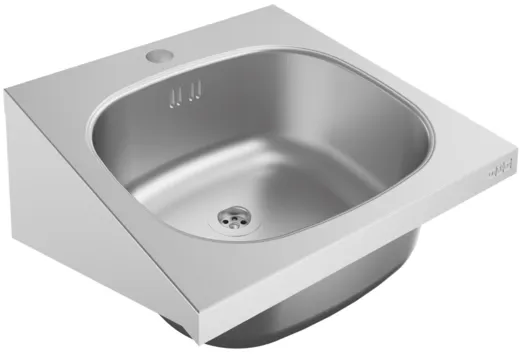 KWC PROFESSIONAL Anima Einzelwaschtisch WT400A-M fr Wandmontage fugenlos eingeschweites Becken mit Armaturenbohrung  35mm