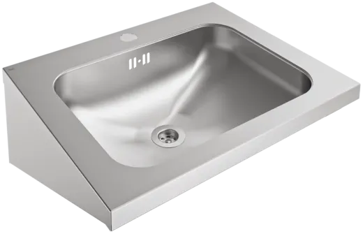 KWC PROFESSIONAL Anima Einzelwaschtisch WT500A-M fr Wandmontage fugenlos eingeschweites Becken mit Armaturenbohrung  35mm