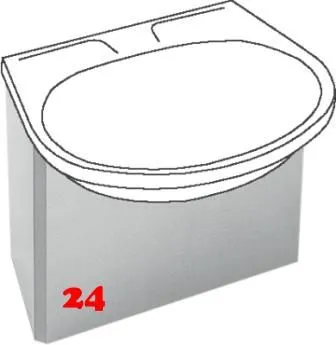 KWC PROFESSIONAL Anima Siphonabdeckung BS206 passend zu Handwaschbecken BS204 und BS205