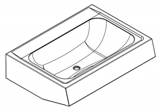 KWC PROFESSIONAL Anima Waschtisch CM700N Einzelwaschtisch CONFORT f�r Wandmontage ohne �berlauf und ohne Hahnlochbohrung (3600005551)
