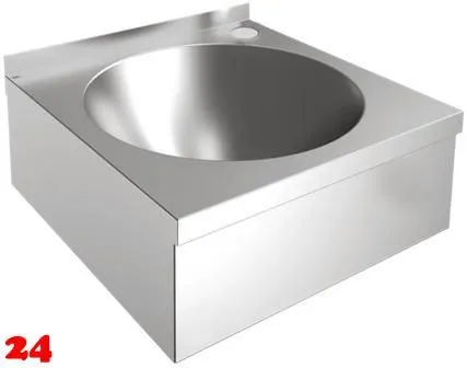 KWC PROFESSIONAL Anima Handwaschbecken WT450 fr Wandmontage Rundbecken mit Muldendurchmesser 385 mm mit Armaturenbohrung  35mm rechts