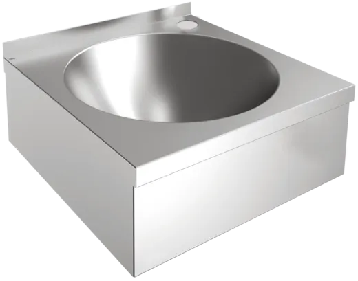 KWC PROFESSIONAL Anima Handwaschbecken WT450 fr Wandmontage Rundbecken mit Muldendurchmesser 385 mm mit Armaturenbohrung  35mm rechts