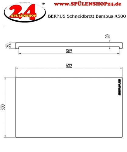 BERNUS Schneidbrett Bambus A500