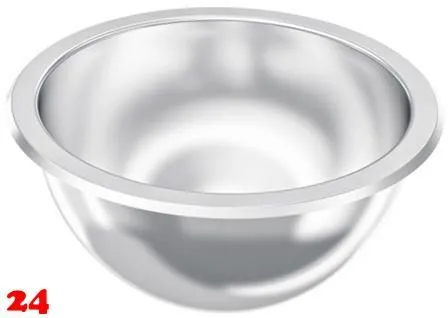 KWC PROFESSIONAL Rondo Rundbecken RNDH200 Einbau-/ Unterbaubecken hochglanzpoliert ohne berlauf