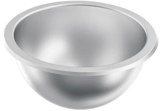 KWC PROFESSIONAL Rondo Rundbecken RNDX200 Einbau-/ Unterbaubecken seidenmatt ohne berlauf