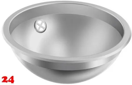 KWC PROFESSIONAL Rondo Rundbecken RNDX260 Einbau-/ Unterbaubecken seidenmatt berlauf rund