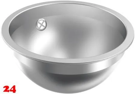 KWC PROFESSIONAL Rondo Rundbecken RNDX300 Einbau-/ Unterbaubecken seidenmatt berlauf rund