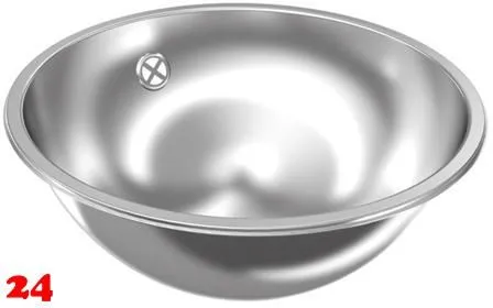 KWC PROFESSIONAL Rondo Rundbecken RNDH360 Einbau-/ Unterbaubecken hochglanzpoliert berlauf rund