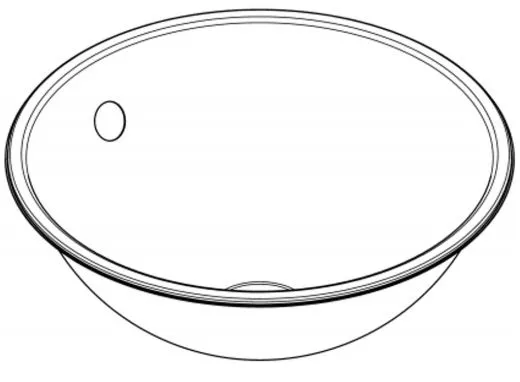 KWC PROFESSIONAL Rondo Rundbecken RNDH360 Einbau-/ Unterbaubecken hochglanzpoliert berlauf rund