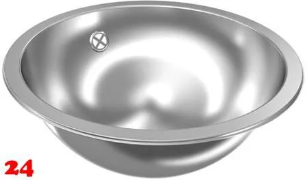 KWC PROFESSIONAL Rondo Rundbecken RNDH381 Einbau-/ Unterbaubecken hochglanzpoliert berlauf rund