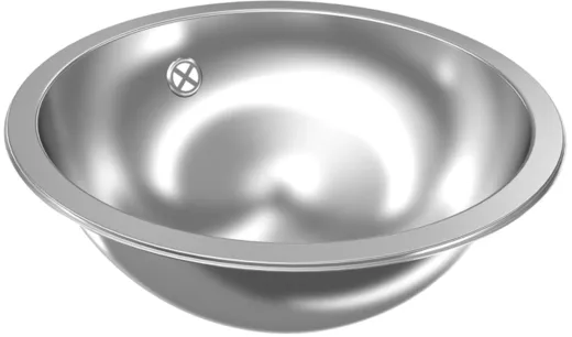 KWC PROFESSIONAL Rondo Rundbecken RNDH381 Einbau-/ Unterbaubecken hochglanzpoliert berlauf rund