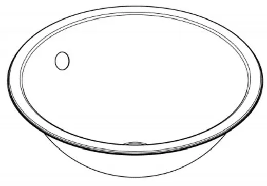 KWC PROFESSIONAL Rondo Rundbecken RNDX381 Einbau-/ Unterbaubecken seidenmatt berlauf rund