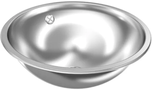 KWC PROFESSIONAL Rondo Rundbecken RNDH420 Einbau-/ Unterbaubecken hochglanzpoliert berlauf rund