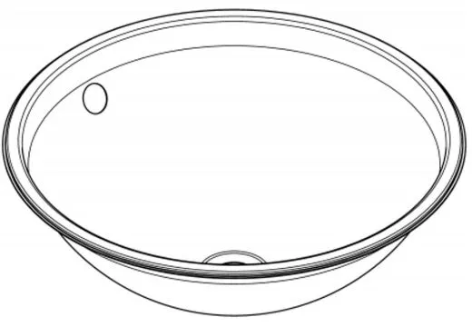 KWC PROFESSIONAL Rondo Rundbecken RNDX420 Einbau-/ Unterbaubecken seidenmatt berlauf rund