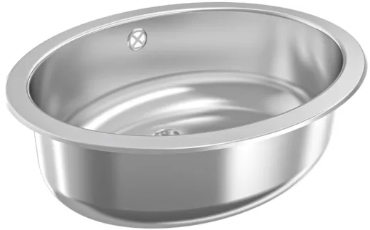 KWC PROFESSIONAL Rondo Becken RNDH450-O Einbau-/ Unterbaubecken hochglanzpoliert berlauf rund