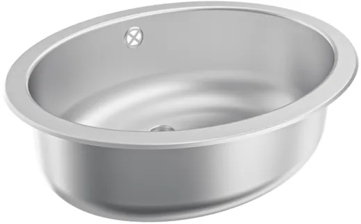 KWC PROFESSIONAL Rondo Becken RNDX450-O Einbau-/ Unterbaubecken seidenmatt berlauf rund