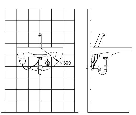 KWC PROFESSIONAL Protronic-S Elektronik-Standventil AQUA135 DN 15 fr Waschanlagen, opto-elektronisch gesteuert mit Wandeinbau-Netzteil