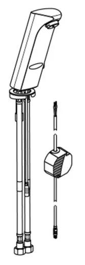 KWC PROFESSIONAL Protronic-S Elektronik Standbatterie AQUA134 DN 15 fr Waschanlagen, opto-elektronisch gesteuert mit Wandeinbau-Netzteil