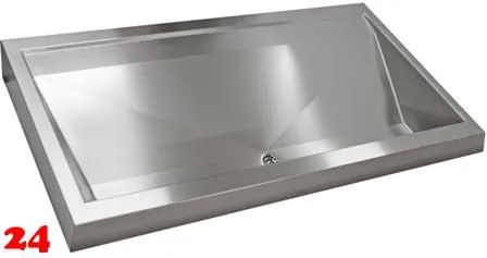 KWC PROFESSIONAL Prestige Reihenwaschanlage (600) PRES212 fr Wandmontage ohne Armaturenbank Breite 1200mm