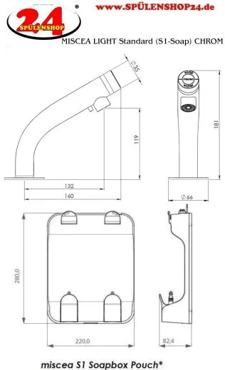 ✅ MISCEA LIGHT Standard (S1-Soap) chrom
