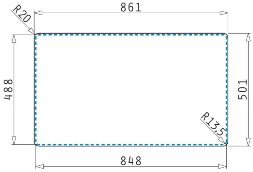 PYRAMIS Kchensple Athena (86x50) 1 1/4B 1D FB Einbausple Flachrand / Flchenbndig Siebkorb als Drehknopfventil