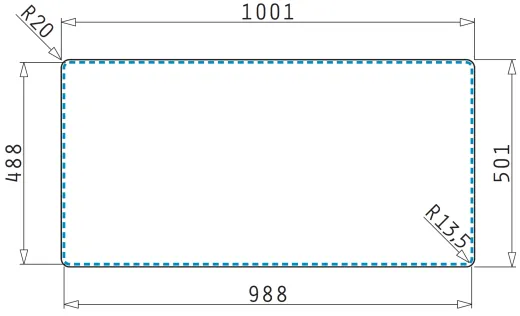 PYRAMIS Kchensple Athena Extra (100x50) 1 1/2B 1D FB Einbausple Flachrand / Flchenbndig Siebkorb als Drehknopfventil