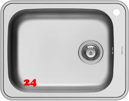 PYRAMIS Kchensple Space Plus 1B Einbausple / Edelstahlsple Siebkorb als Stopfenventil