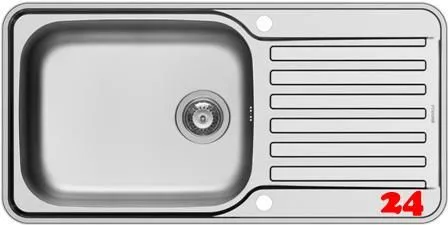 PYRAMIS Kchensple Space Plus 1B 1D Einbausple / Edelstahlsple Siebkorb als Drehknopfventil