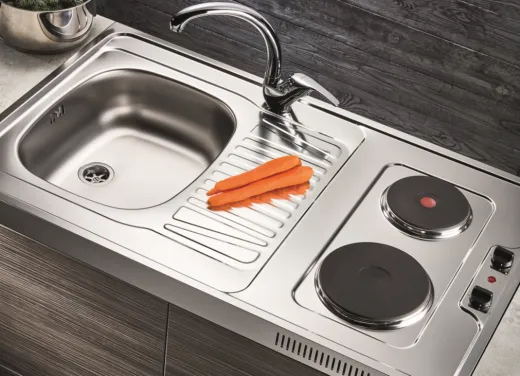 PYRAMIS Kchensplelement / Pantryabdeckung (100x60) 1B 1D ELEKTRO Montage auf Unterschrank