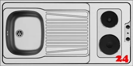 PYRAMIS Kchensplelement / Pantryabdeckung (120x60) 1B 1D ELEKTRO Montage auf Unterschrank