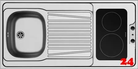 PYRAMIS Kchensplelement / Pantryabdeckung (120x60) 1B 1D CERAN Montage auf Unterschrank
