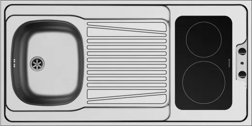PYRAMIS Kchensplelement / Pantryabdeckung (120x60) 1B 1D CERAN Montage auf Unterschrank