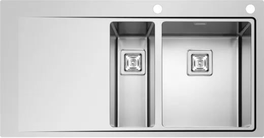 PYRAMIS Kchensple Olynthos (100x52) 1 1/2B 1D RH Einbausple Flachrand / Flchenbndig mit Drehknopfventil