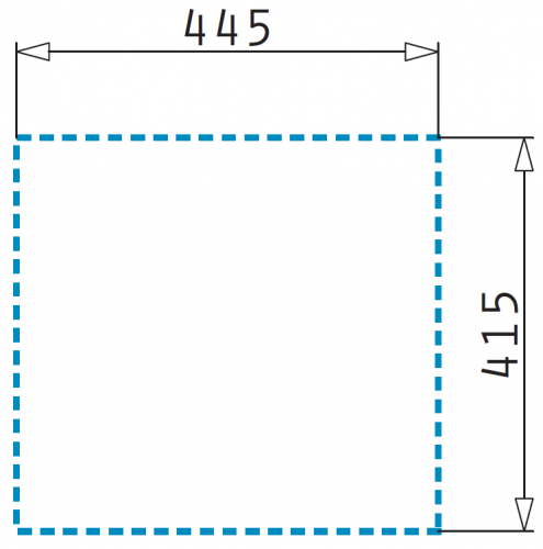 PYRAMIS Küchenspüle E33 (46,5x43,5) 1B Einbauspüle / Edelstahlspüle Ablauf mit Gummistopfen ohne Hahnlochbohrung