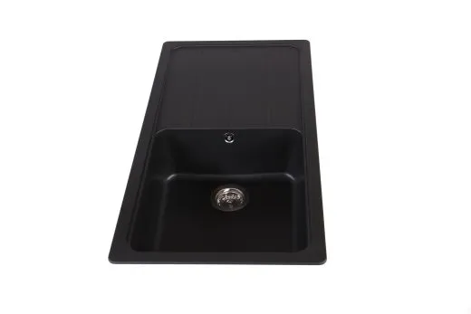 SCHOCK Kchensple Formhaus D-100L Cristalite Granitsple / Einbausple Basic Line mit Drehexcenter