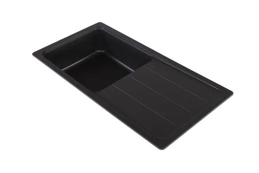 SCHOCK Kchensple Formhaus D-100L Cristalite Granitsple / Einbausple Basic Line mit Drehexcenter