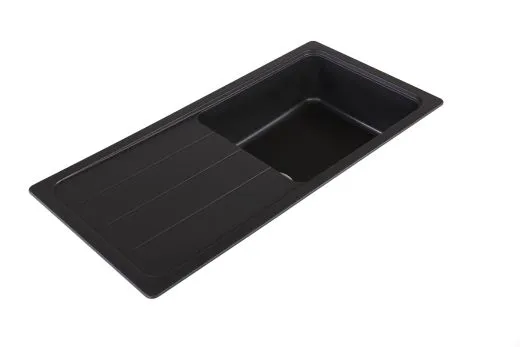 SCHOCK Kchensple Formhaus D-100L Cristalite Granitsple / Einbausple Basic Line mit Drehexcenter